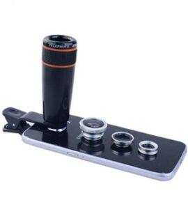 12X Telephoto Telescope Optical Zoom Lens+Wide Angle Macro+Fisheye Lens Camera Lens Kit