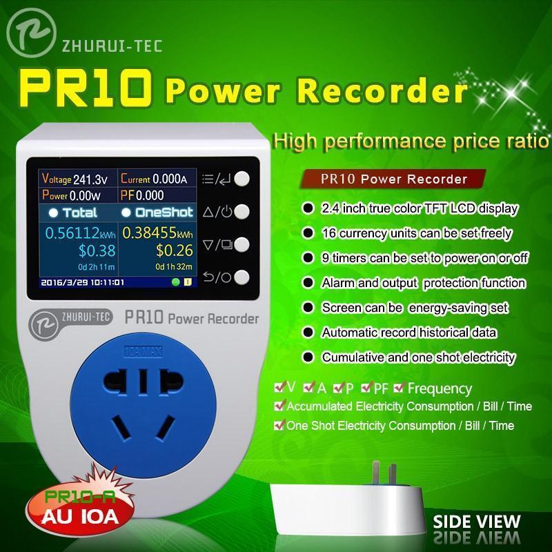 Power Meter Energy Meter Measure Record Alarm Timing  Socket Meter Metric PR10-A AU 10A Plug (AU Plug) - Image 3