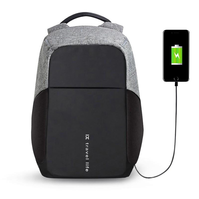 USB Charging 15-inch Laptop Backpacks For Teenager Waterproof Anti Theft Travel Backpack - Image 2