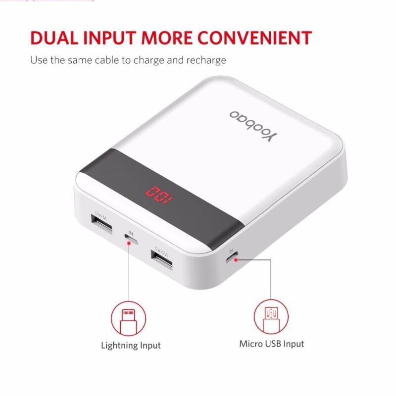 Digital Phone Battery Charger M4Pro 10000mAh Mini Colorful Mobile Power Bank 2 USB Ports 2A Output and 2A Input LED  - Image 3