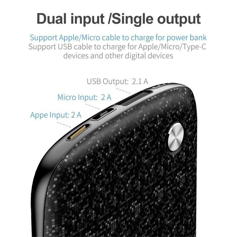 Ultra Slim Power Bank Portable 10000mAh USB Power Bank 15mm External Battery Charger For iPhone Mobile Phone - Image 4