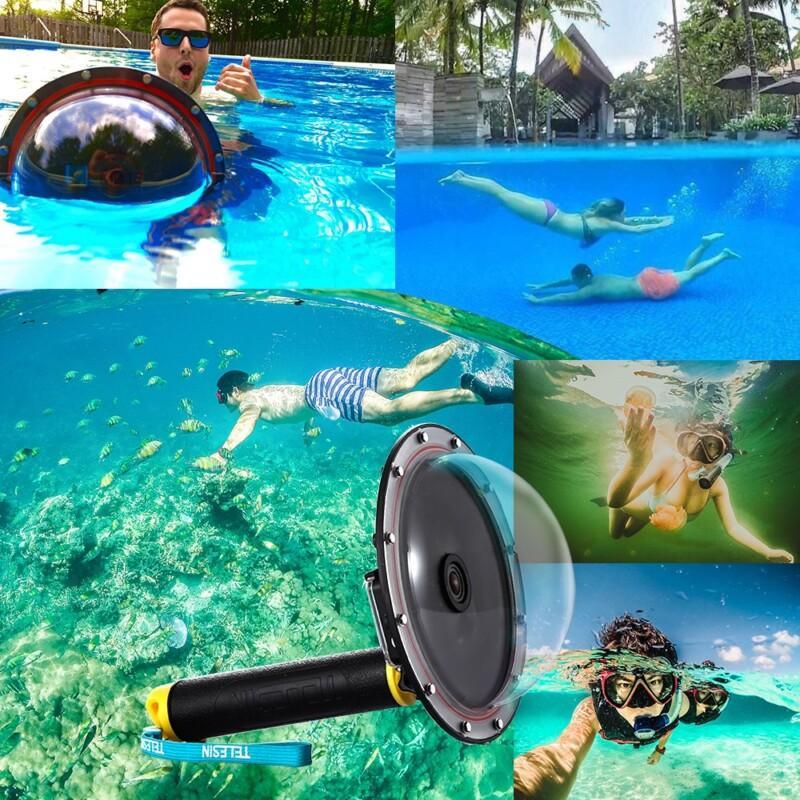 Underwater Photography Accessories 6" Dome Port Waterproof 30M Cover with Floaty Hand Grip and Bag For GoPro Hero4 3 /3+  - Image 3