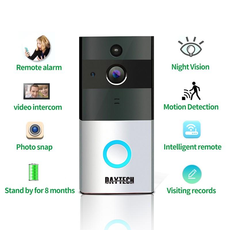 Motion Sensor Battery Power Two Way Audio Wireless Video Doorbell Camera Wi-Fi 720P HD IP Camera - Image 2