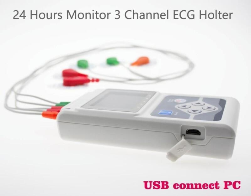 Portable Monitor ECG Recorder Cable 3 Channels Heart Monitoring 24 Hours Dynamic System - Image 3