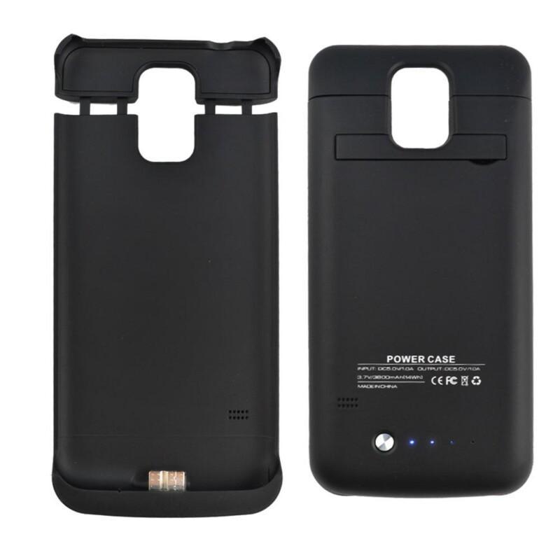 Battery Case Charger Case 3800mAh Power Bank Pack Cover Case With Stand for Samsung Galaxy S5  - Image 3