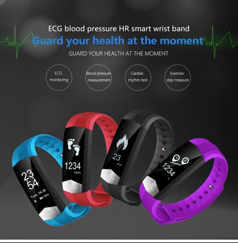 Portable Smart Wristband ECG Health Band Bracelet Heart Rate Monitor Sleep Fitness Tracker Pedometer For Android iOS - Image 2