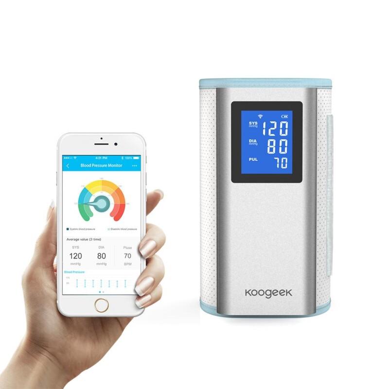 Smart Bluetooth Upper Arm Blood Pressure Monitor LCD Pulse Monitors Sphygmomanometer FDA Koogeek - Image 2