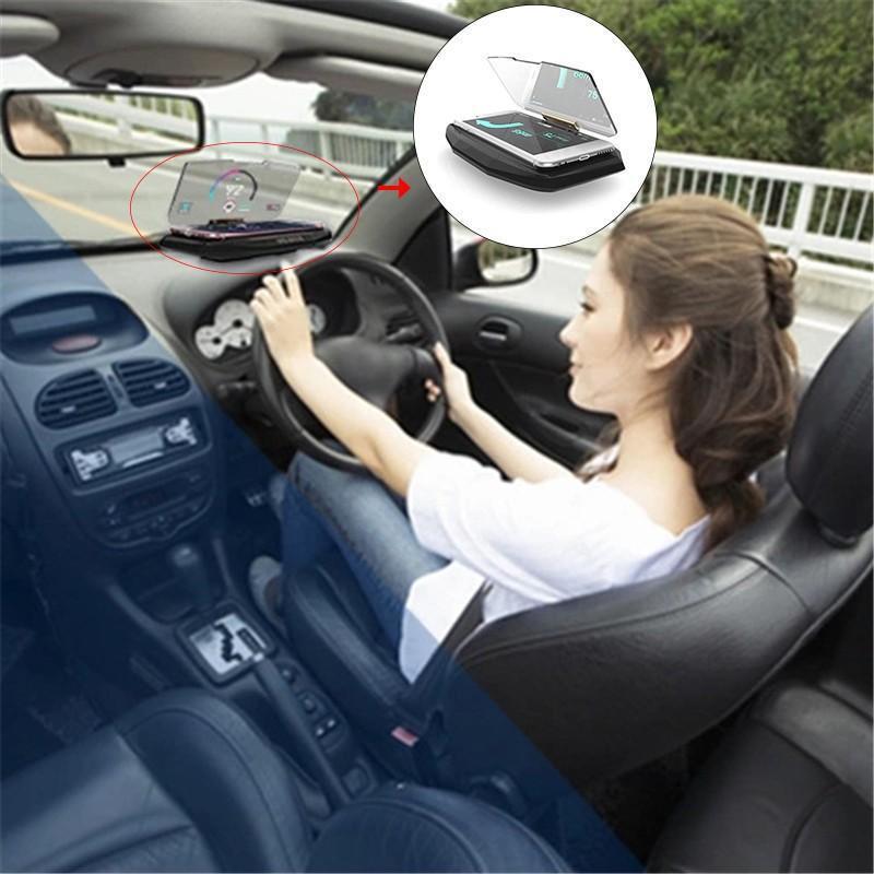 Head Up Display Phone Holder Car GPS Windscreen Projector  GPS Navigation Image Reflector For Smart Phones Car With Bracket - Image 2