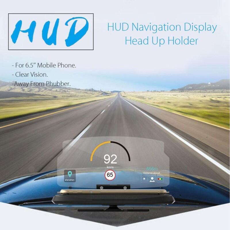 Smartphone Head Up GPS Display Holder Car Windscreen Projector Multi-function - Image 2