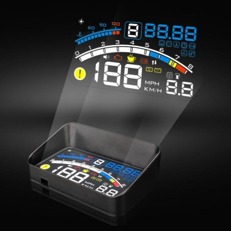 5.5" Head Up Display Car HUD Bracket for Self-Adaptive Car Fuel etc Parameter Display With Speeding Warning - Image 4