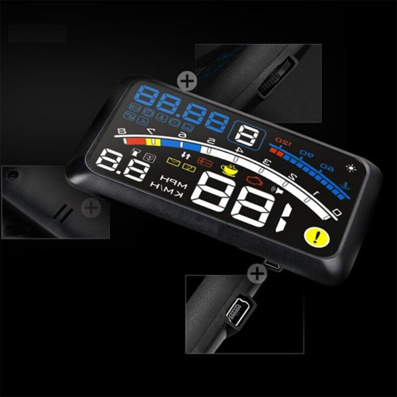 5.5" Head Up Display Car HUD Bracket for Self-Adaptive Car Fuel etc Parameter Display With Speeding Warning - Image 5