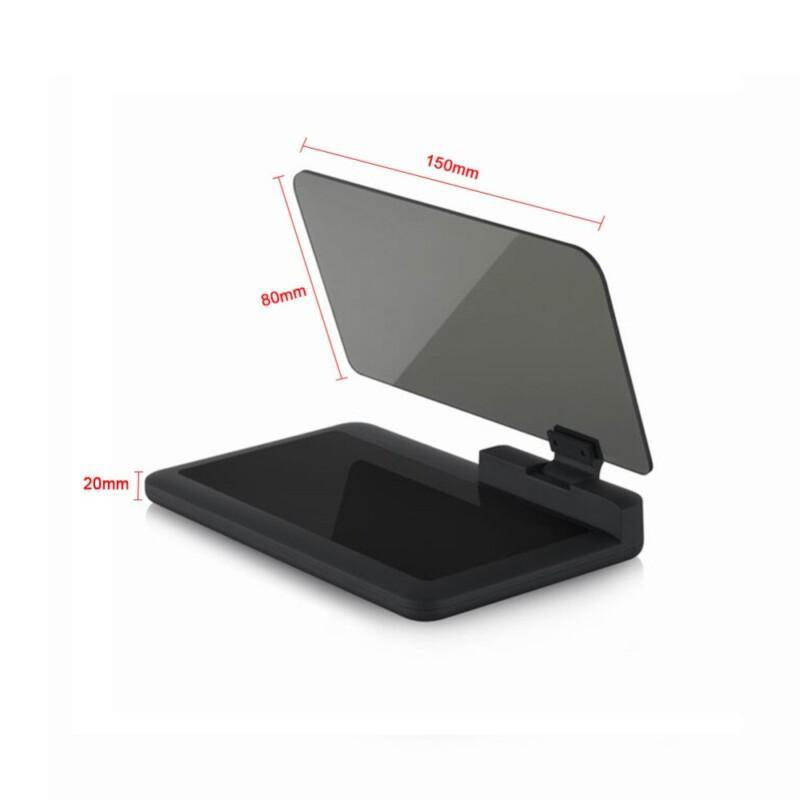 Car Black Non-slip Smartphone HUD Projector Head Up Display Holder Car GPS Navigator Mat Mount Stand - Image 4