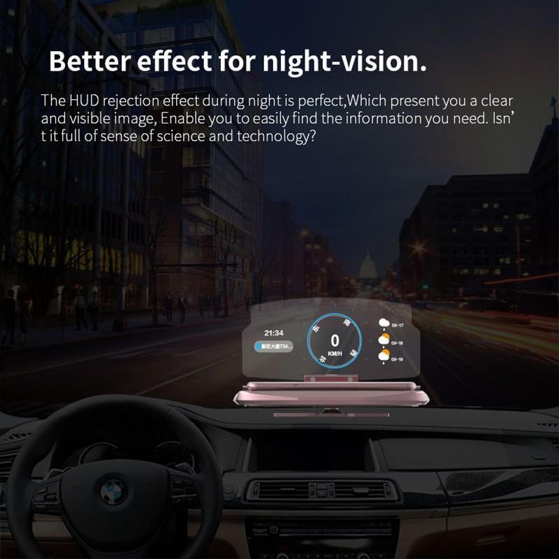 Car Phone Holder Navigation Windscreen Projector Head Up Display 6.5 Inch For iPhone Samsung GPS HUD - Image 5