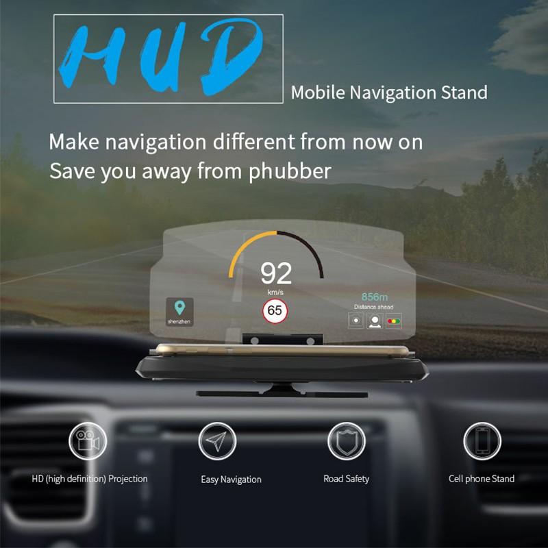 Car Phone Holder Navigation Windscreen Projector Head Up Display 6.5 Inch For iPhone Samsung GPS HUD - Image 2