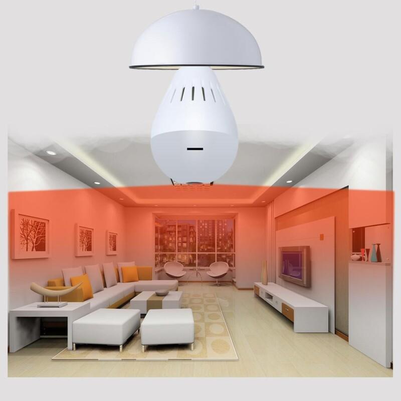 Bulb FishEye Bulb Light Wireless IP Camera Panoramic 2.0MP Wi-Fi WIFI Camera 360 Degree Mini CCTV Home Security VR Camera - Image 2