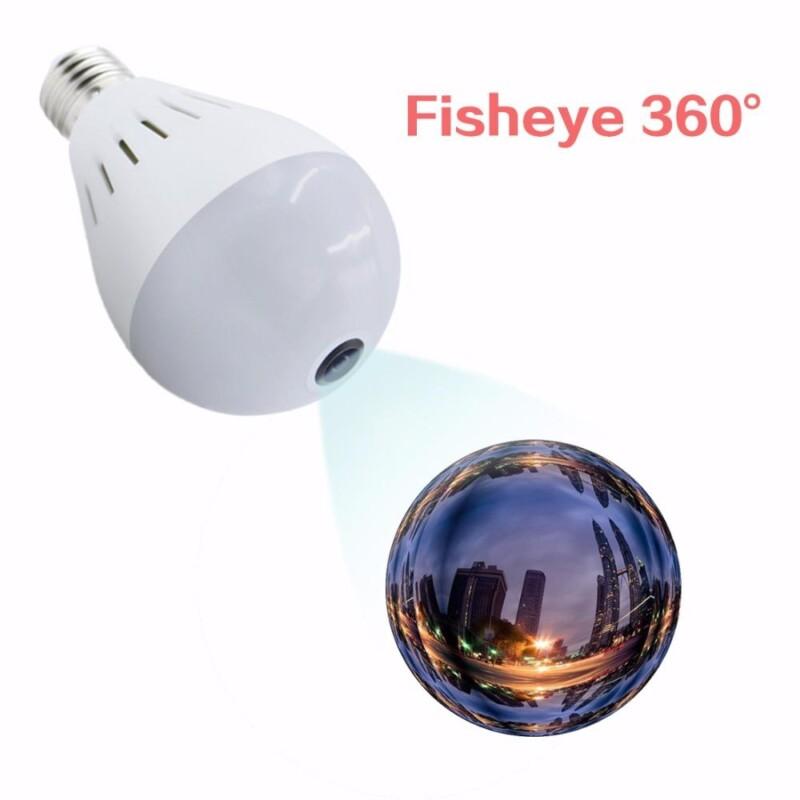 Bulb FishEye Bulb Light Wireless IP Camera Panoramic 2.0MP Wi-Fi WIFI Camera 360 Degree Mini CCTV Home Security VR Camera - Image 5