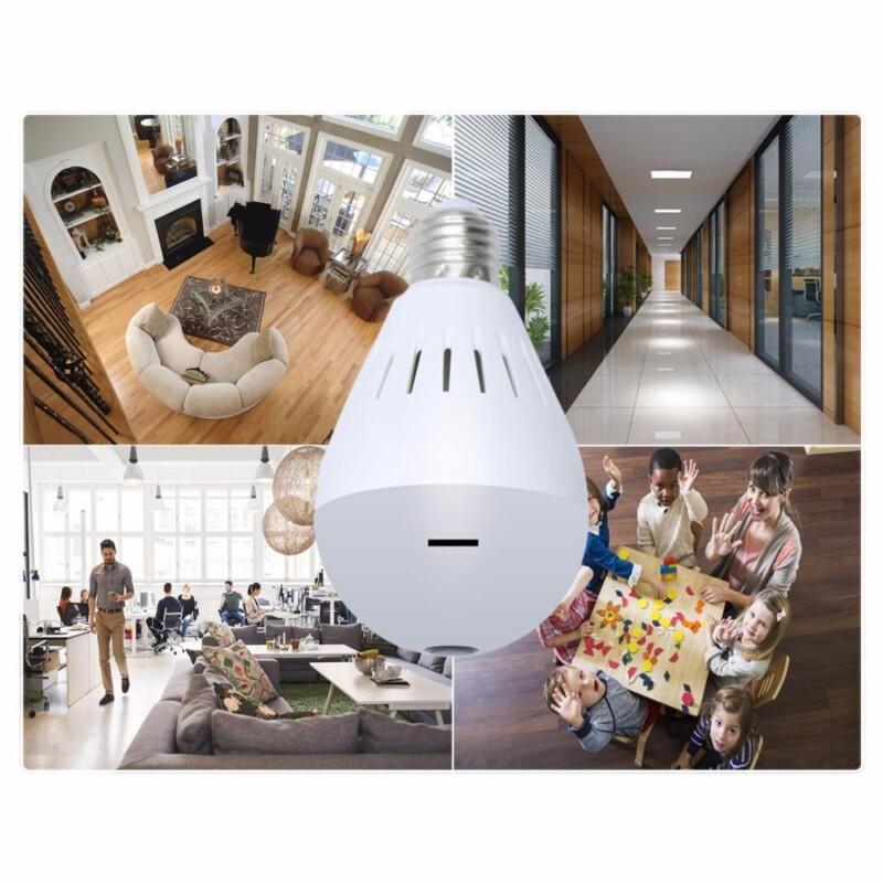 Bulb FishEye Bulb Light Wireless IP Camera Panoramic 2.0MP Wi-Fi WIFI Camera 360 Degree Mini CCTV Home Security VR Camera - Image 6