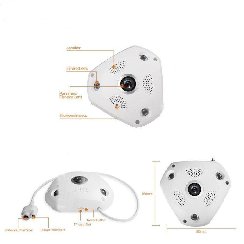 HD 960P 3D Wide-Angle Indoor 360 Degree Panoramic Camera Wireless Remote Night Vision Security Dome IP Camera With Fisheye Surveillance - Image 2