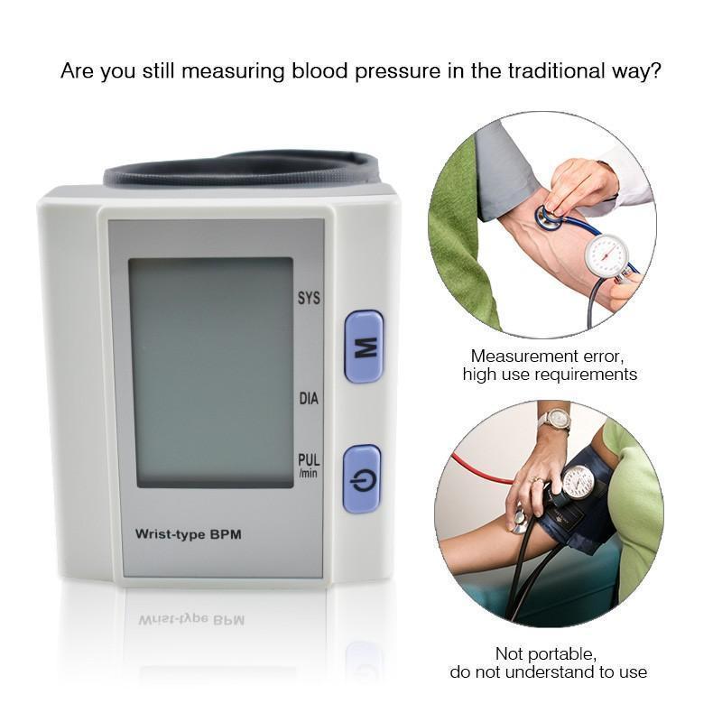 Portable Wrist Blood Pressure Monitor Tonometer Sphygmomanometer Monitor - Image 2