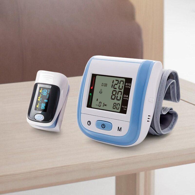 Smart Wrist Blood Pressure Monitor  Sphygmomanometer And Digital Fingertip Pulse Oximeter SpO2 - Image 2