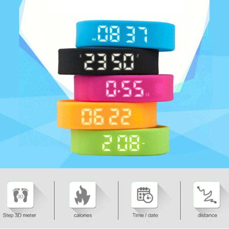 LED Display Sports Gauge Fitness Bracelet Pedometers Smart Step Tracker Pedometer - Image 2
