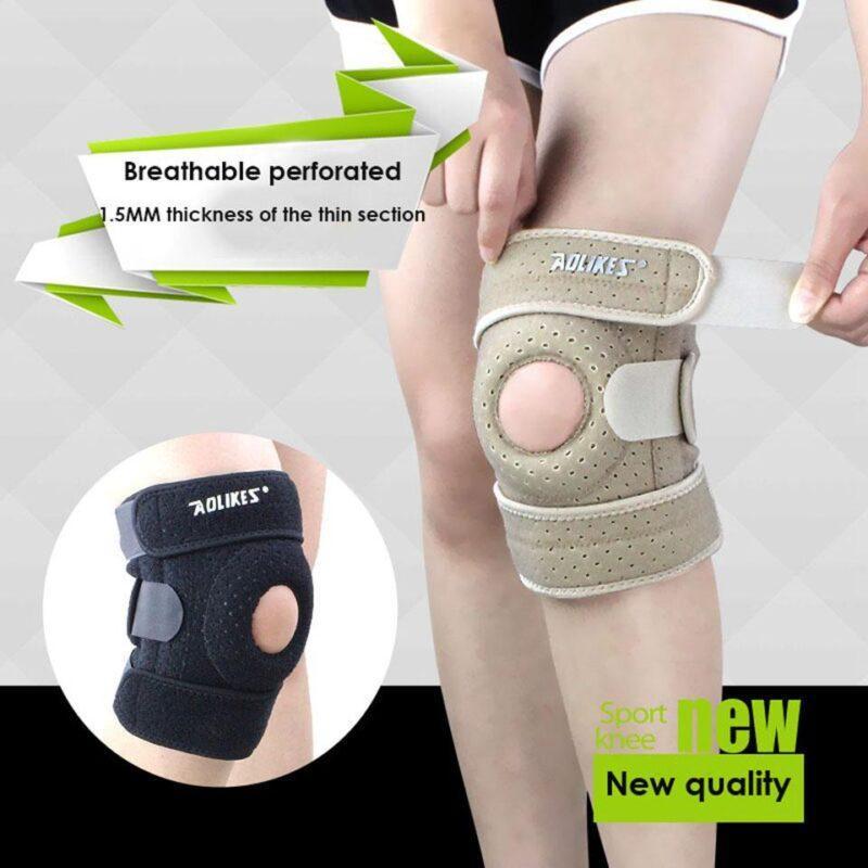 Kneepad Brace 1PCS Adjustable Sports Training Elastic Knee Support Adjustable Patella Knee Pads Hole Kneepad Safety Guard Strap (1PCS, not 1Pair) - Image 2
