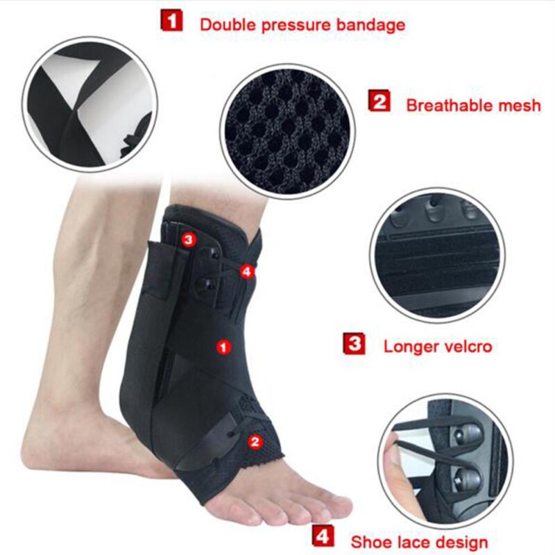 Ankle Braces For Ankle Sprained Sports Support Tennis Basketball Football Badminton Running Medical Laced Up Ankle Braces 1 Pair - Image 6