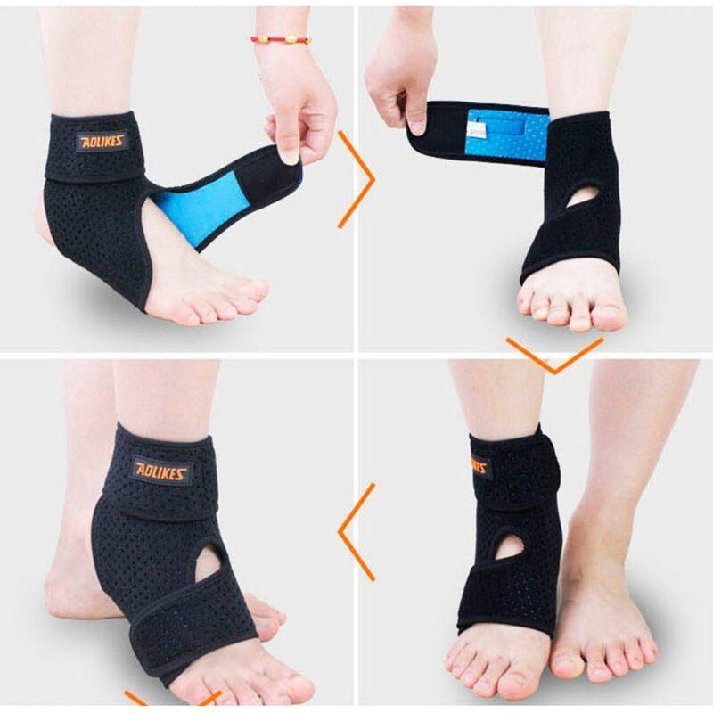 Ankle Brace Adjustable Sport Breathable Protector Football Basketball Elastic Ankle Support Pad Safety Brace Guard Support 1pcs - Image 4