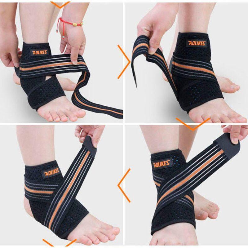 Ankle Brace Adjustable Sport Breathable Protector Football Basketball Elastic Ankle Support Pad Safety Brace Guard Support 1pcs - Image 5