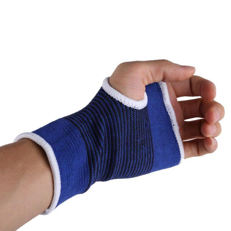 Palm Wrist Hand Support Blue Gloves Outdoor Sport Elastic Brace Sleeve Sports Bandage Gloves Sports Safety Women Men 1 Pair - Image 2