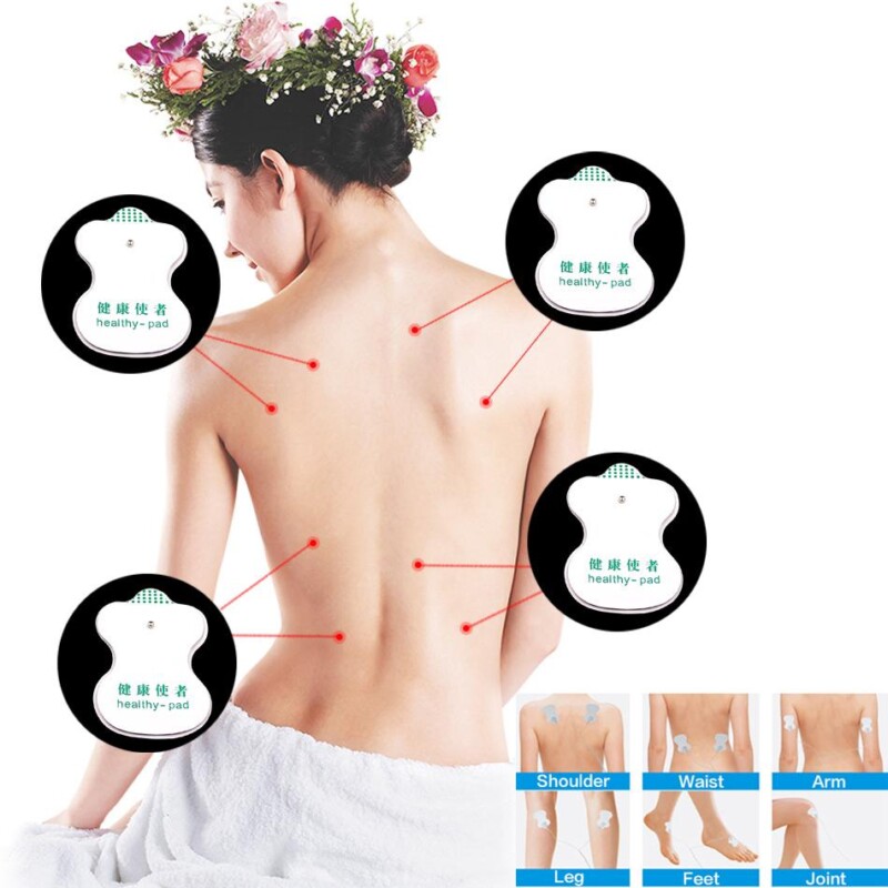 Electrode Pads 20PCS (10 Pairs) White  For Electric Tens Acupuncture Digital Therapy Machine - Image 2