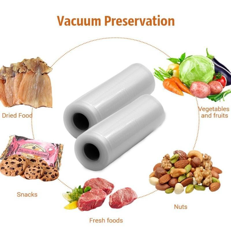 Vacuum Bag Storage Bags For Vacuum Sealer Food Fresh Long Keeping 12+15+20+25+28cm*500cm 5 Rolls/Lot - Image 2