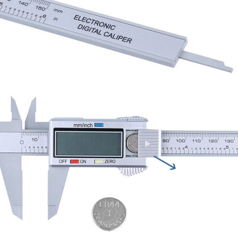 LCD Digital Caliper 150mm/6inch Digital Electronic Carbon Fiber Vernier Caliper Gauge Micrometer - Image 3