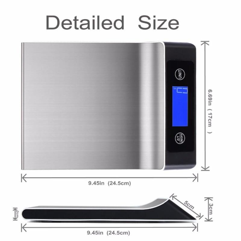 Digital Scale Food Scale - Stainless Steel Multifunction 11lb/5kg - 2.2'' LCD Display Kitchen Accessories - Image 2