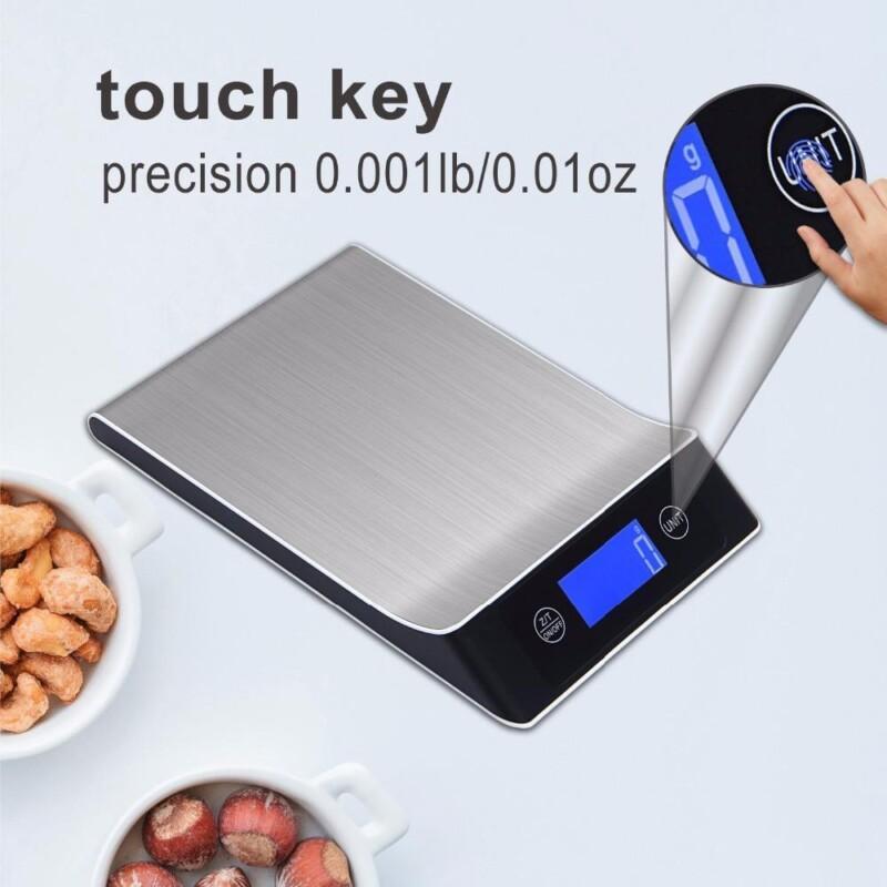 Digital Scale Food Scale - Stainless Steel Multifunction 11lb/5kg - 2.2'' LCD Display Kitchen Accessories - Image 3