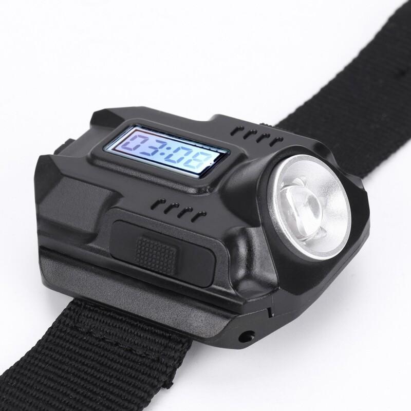 New Portable CREE XPE Q5 R2 LED Wrist Watch Flashlight Torch Light USB Charging Wrist Model Tactical Rechargeable Flashlight - Image 5