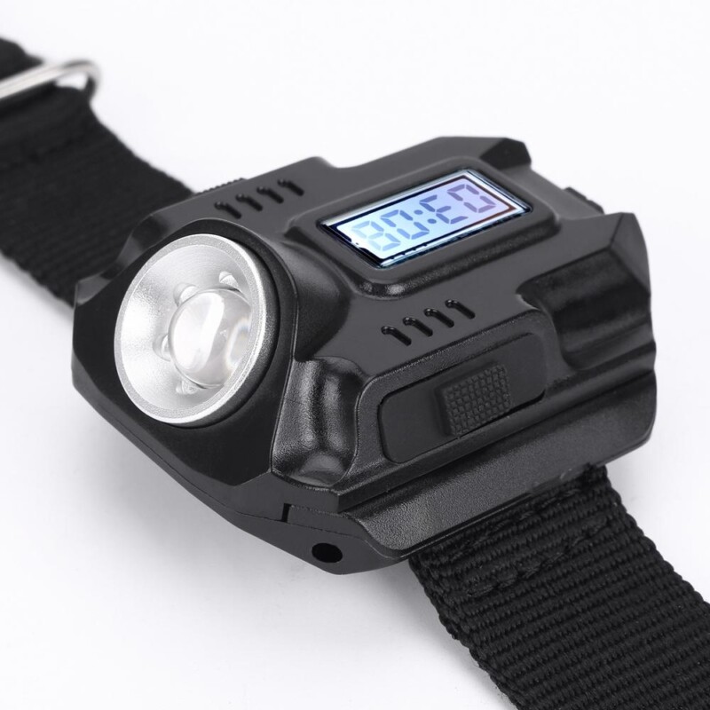 New Portable CREE XPE Q5 R2 LED Wrist Watch Flashlight Torch Light USB Charging Wrist Model Tactical Rechargeable Flashlight - Image 4