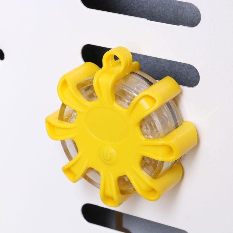 LED Emergency Safety Flare Mini 8* Red Road Flare Magnet Flashing Warning Night Lights Roadside Disc Beacon For Car Truck Boat - Image 3