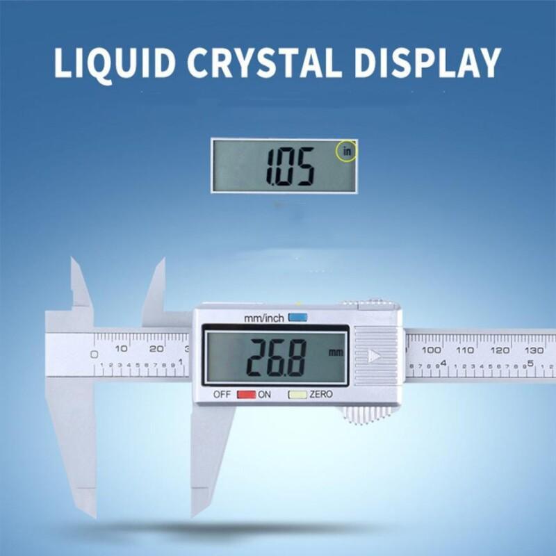 LCD Digital Caliper 150mm/6inch Digital Electronic Carbon Fiber Vernier Caliper Gauge Micrometer - Image 5