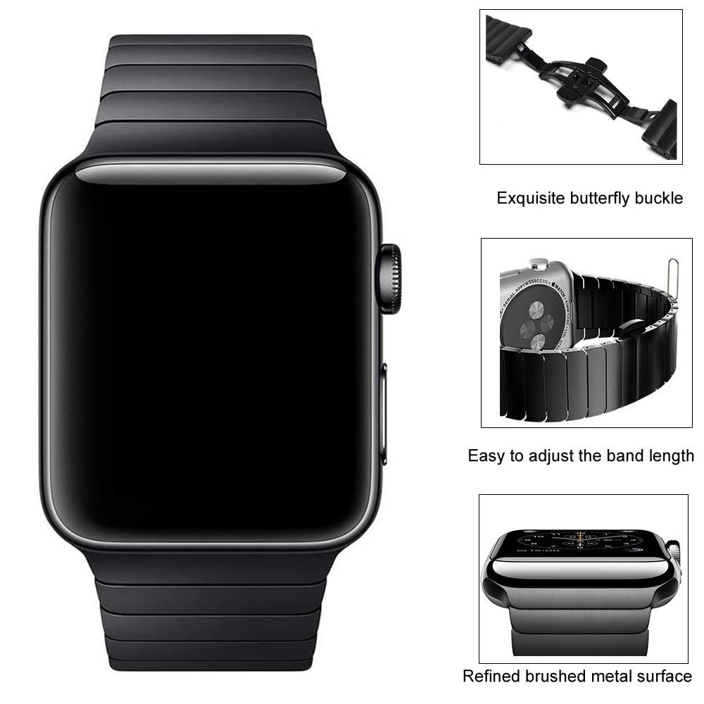 Bracelet for apple watch 6 5 4 band 44mm 40mm Stainless Steel correa for iwatch SE strap Business pulseira 42mm 38mm watchband