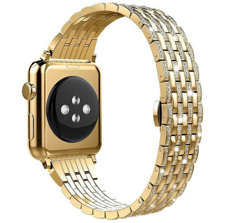 Luxury Diamond strap for Apple watch band 40mm 38mm 6/5/4/3/2/1 iwatch band 40 mm 38 mm 42mm 44mm stainless steel bracelet