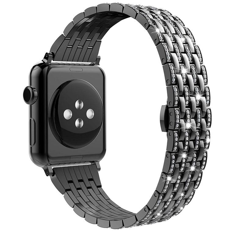 Luxury Diamond strap for Apple watch band 40mm 38mm 6/5/4/3/2/1 iwatch band 40 mm 38 mm 42mm 44mm stainless steel bracelet