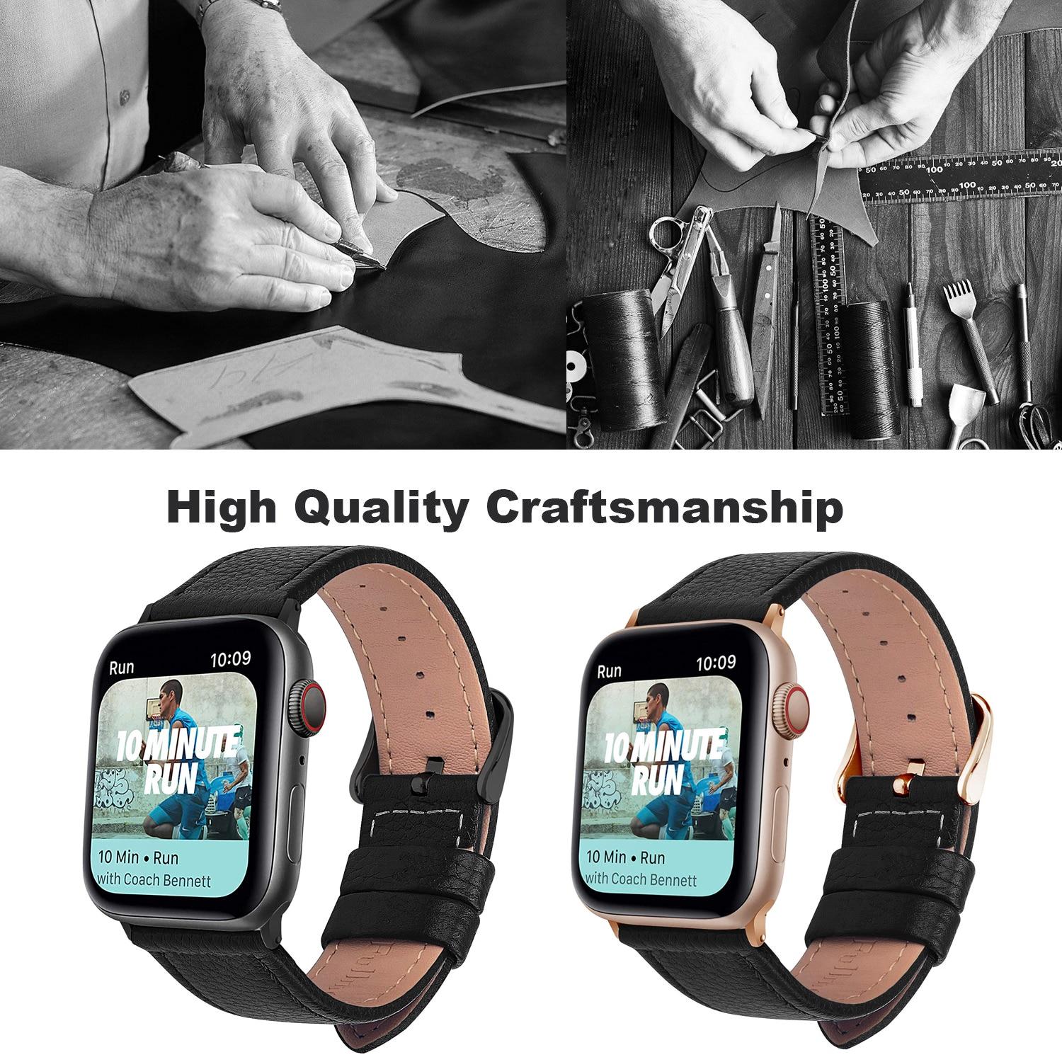 Eastar 3 Color Hot Sell Leather Watchband for Apple Watch Band Series 5/3 Sport Bracelet 42mm 38mm Strap For iwatch 6 4 SE Band