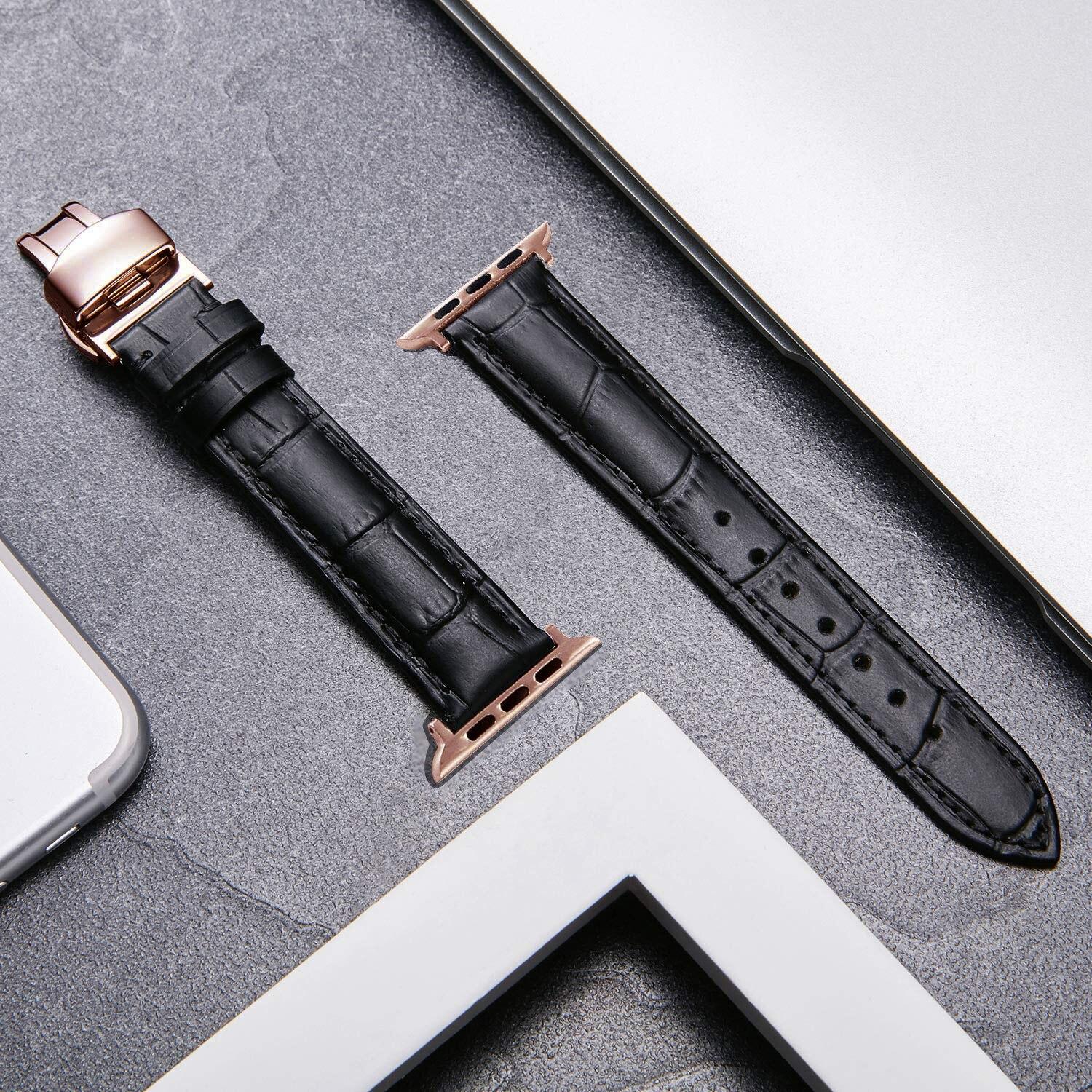 Leather strap For Apple watch band For Apple Watch6 5 4 3 2 1 42mm 38mm 40MM 44MM Watchband Bracelet Strap for iWatch Series