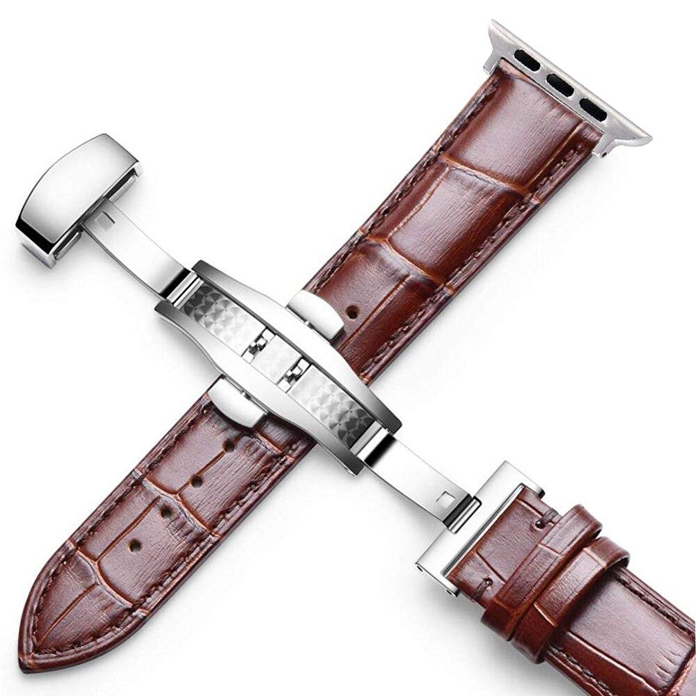 Leather strap For Apple watch band For Apple Watch6 5 4 3 2 1 42mm 38mm 40MM 44MM Watchband Bracelet Strap for iWatch Series