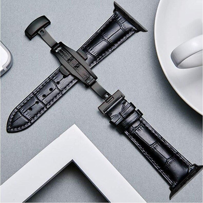 Leather strap For Apple watch band For Apple Watch6 5 4 3 2 1 42mm 38mm 40MM 44MM Watchband Bracelet Strap for iWatch Series