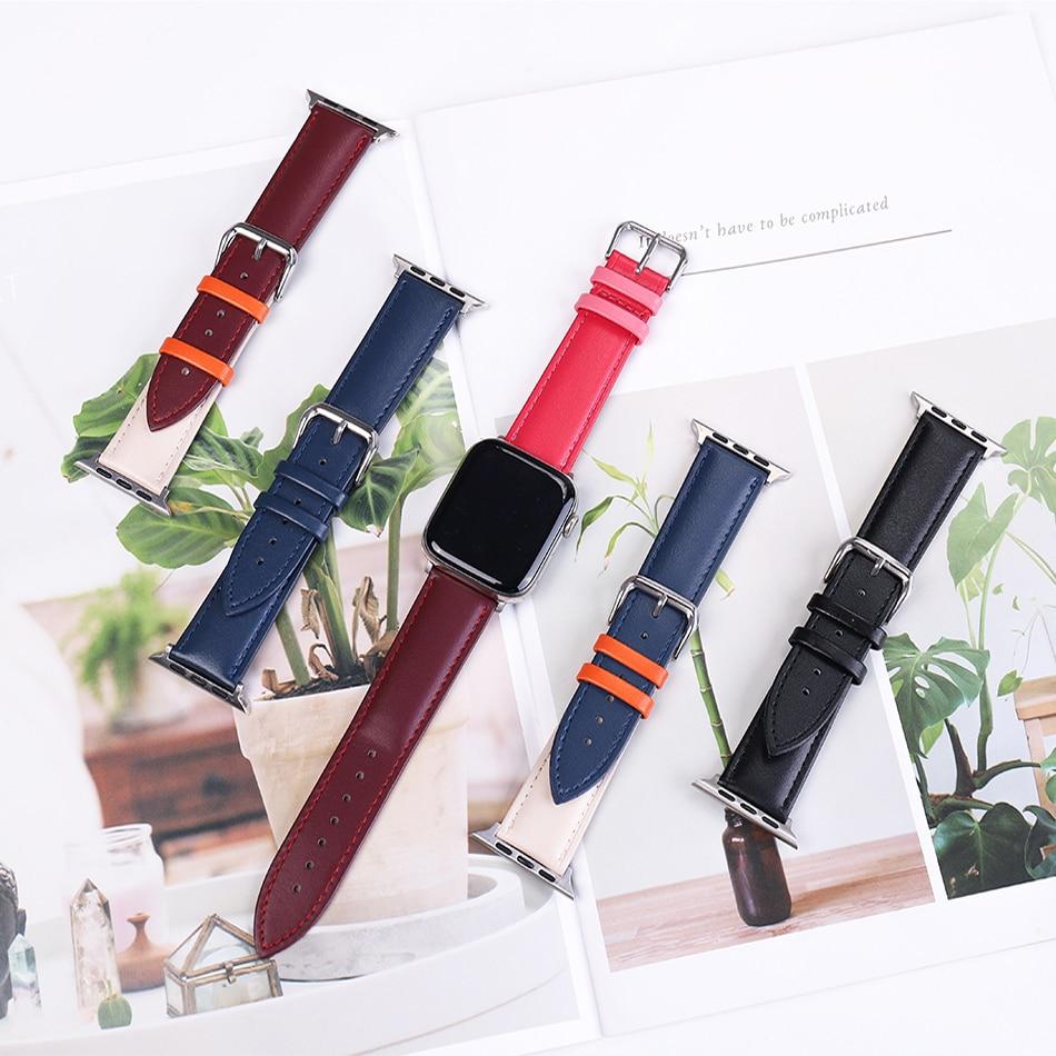 Leather loop for Apple Watch 6/SE/5/4/3/2/1 38mm 40mm Sports Watchband Bracelet Strap for iWatch SE/6 Apple Watch band 42mm 44mm