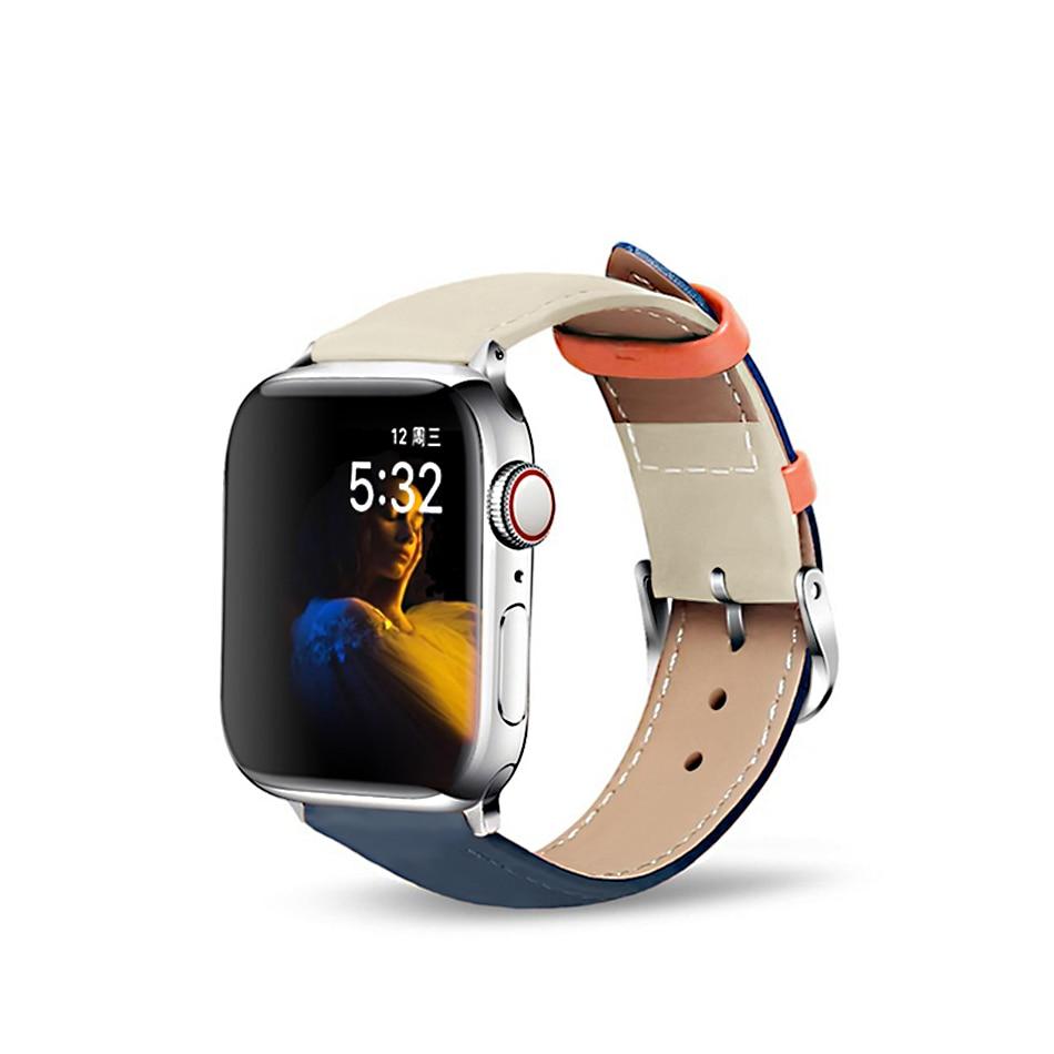 Leather loop for Apple Watch 6/SE/5/4/3/2/1 38mm 40mm Sports Watchband Bracelet Strap for iWatch SE/6 Apple Watch band 42mm 44mm
