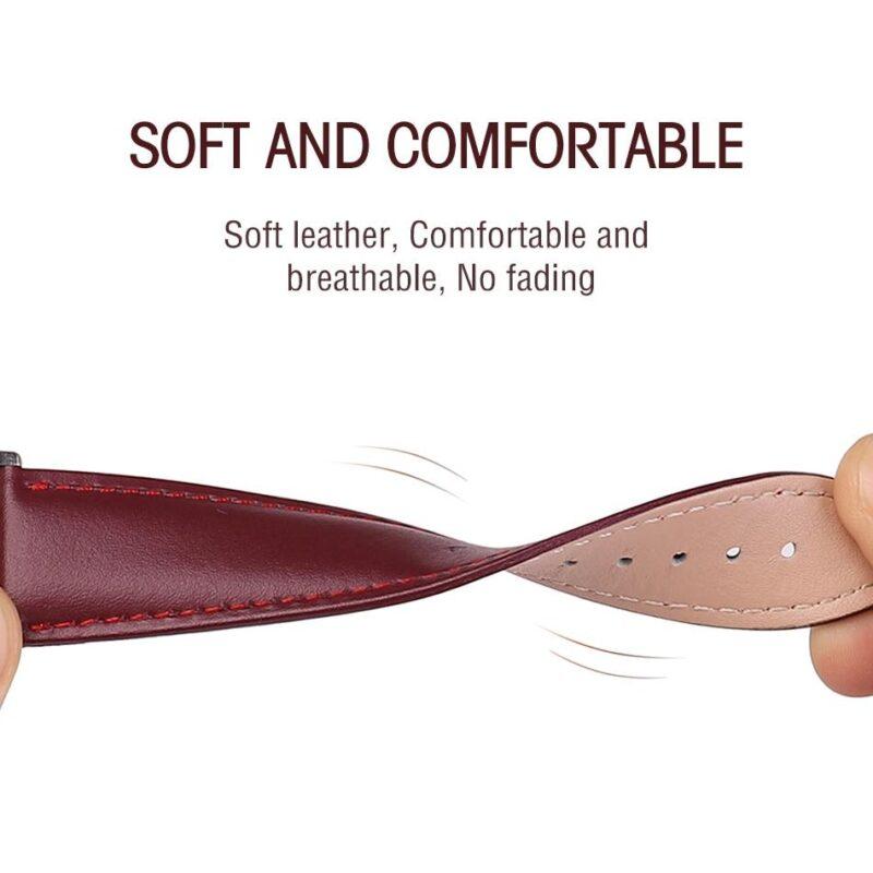 38/44mm Genuine Leather Apple Watch Band Strap for iWatch Series for 6/SE/5/4/3/2/1 38mm 40mm Sports Watchband Bracelet Strap for iWatch SE/6 Apple Watch Band 42mm 44mm - Image 2