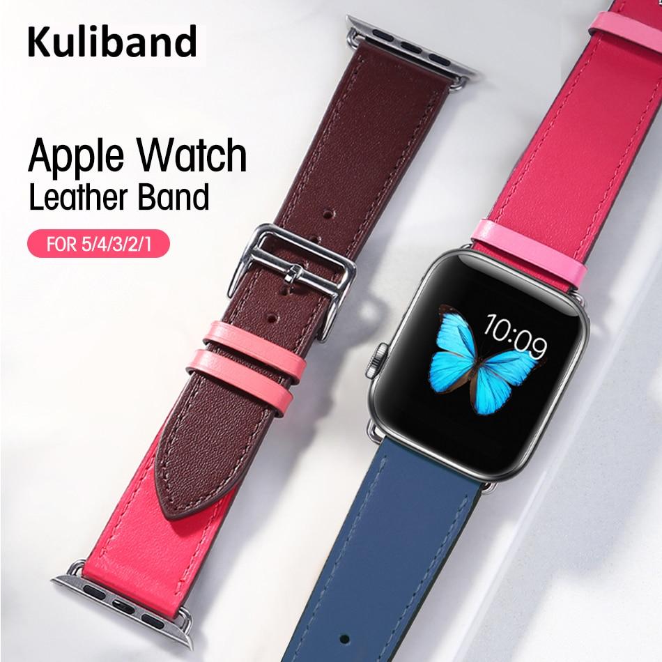 Leather loop for Apple Watch 6/SE/5/4/3/2/1 38mm 40mm Sports Watchband Bracelet Strap for iWatch SE/6 Apple Watch band 42mm 44mm